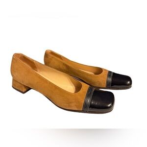 Salvatore Ferragamo Suede Slip On Heels